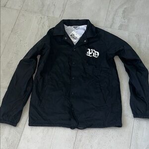 Men's Black Windbreaker Jacket